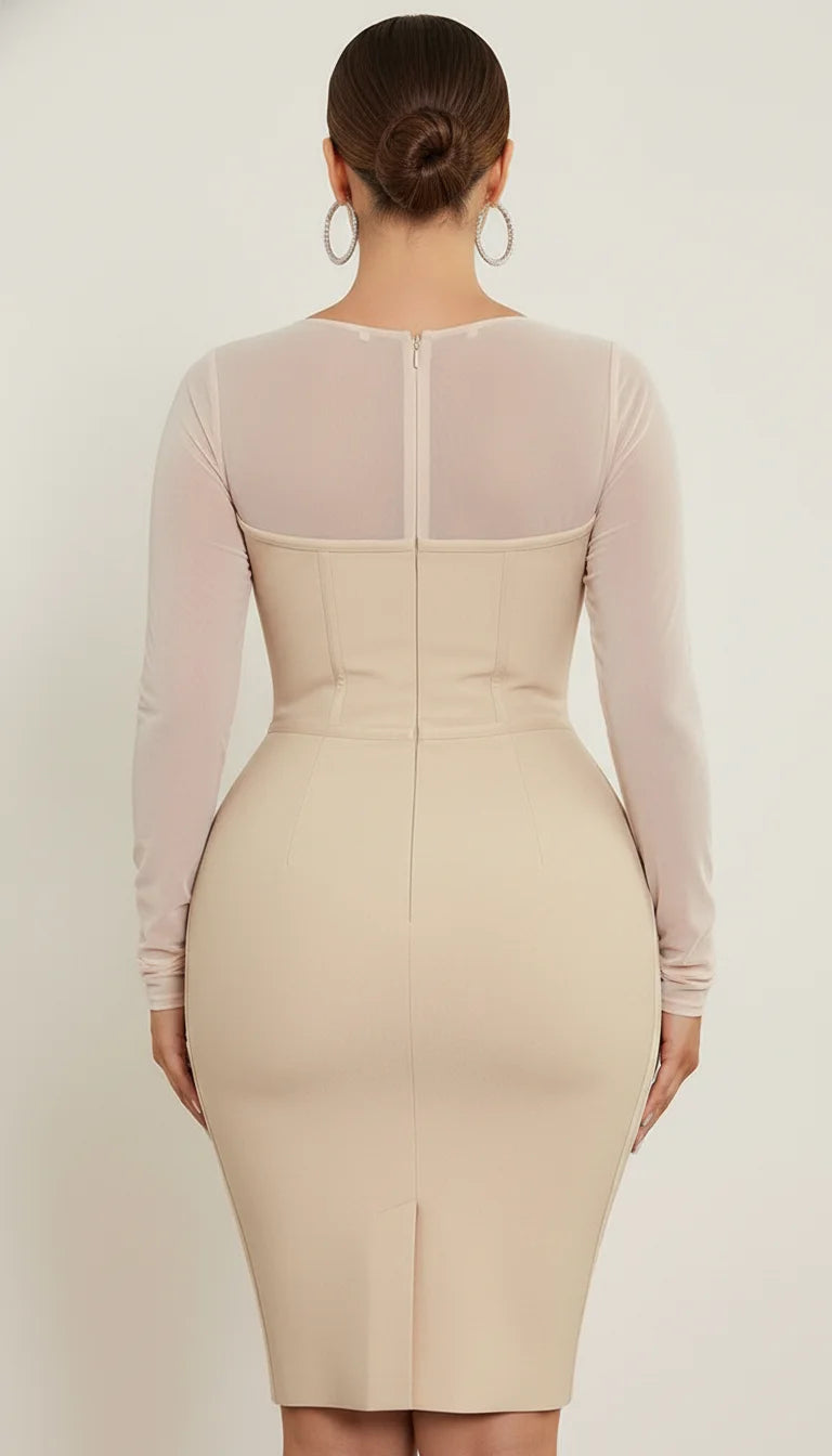 Robe Corset Manche Longue - Vue dos