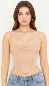 Top Corset Drapé Beige