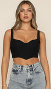 Top Corset Noir Cœur