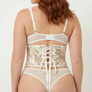 Underbust Corset Floral - Vue dos (plus-size)