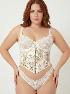Underbust Corset Floral - Vue principale (plus-size)